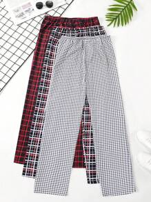 Nam 3pcs In kẻ sọc Quần ngủ - Nhiều màu - Xem 2