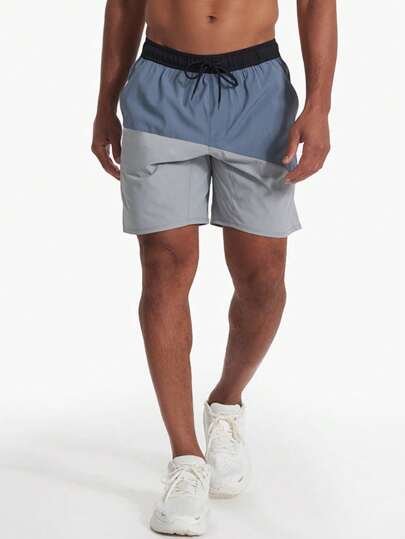 Manfinity Sport Corelite 男士撞色抽绳腰斜插口袋运动短裤