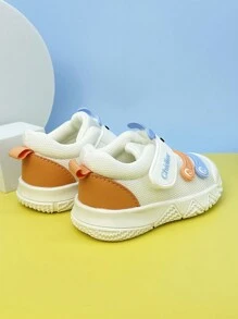 男女通用婴儿休闲运动鞋，防滑，魔术贴，户外步行鞋 - 白色 - 查看 6