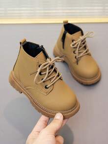 Botas Para Niños Pequeños, Simples Y Cómodas Para Usar Al Aire Libre - Marrón - Ver 2