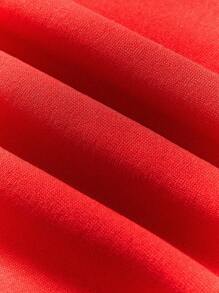 Baby Girl Floral & Letter Graphic Thermal Lined Sweatshirt - Red - View 3