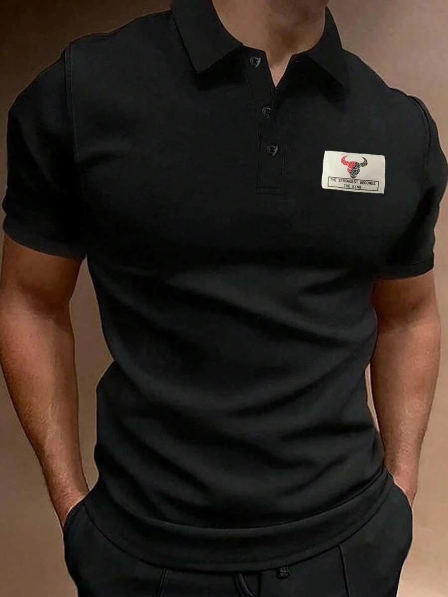 Manfinity Sport Corelite Nam In Động vật Thể thao Áo polo - màu đen - Xem 1