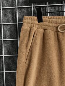 GENTILAND Quần thể thao nam dây rút có dây rút nổi - Màu Khaki - Xem 4