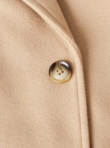 Manfinity VCAY Men 1pc Lapel Neck Overcoat, For Fall Winter - Khaki - View 4