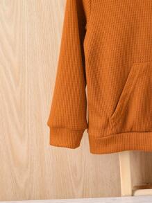 SHEIN Explorewe 男童三件套字母贴袋鼠口袋卫衣 - 彩色 - 查看 6