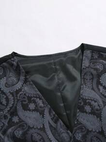 Manfinity AFTRDRK Nam Plus In hoa Paisley Áo gi lê Không có áo sơ mi - màu đen - Xem 4