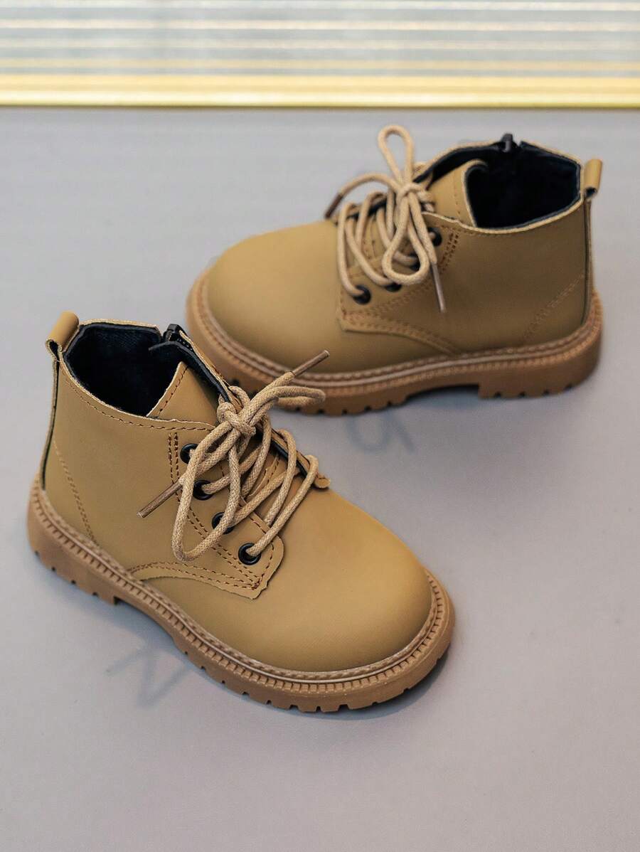 Botas Para Niños Pequeños, Simples Y Cómodas Para Usar Al Aire Libre - Marrón - Ver 1