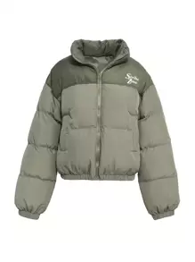 DAZY Women Short Thick Padded Coat, Winter Coat Jacket - Green - View 9