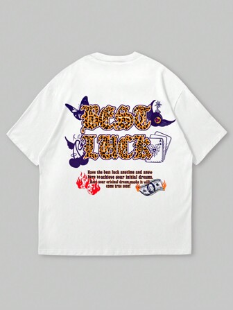 Street Life Guys Slogan & Butterfly Print Tee
