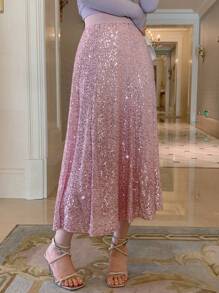 DAZY 亮片A字裙新年 - 粉色 - 查看 1