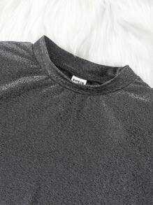 SHEIN 女童（小）衛衣 - 銀色 - 查看 5