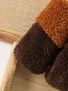 Baby Girl Colorblock Zip Up Teddy Coat - Multicolor - View 5