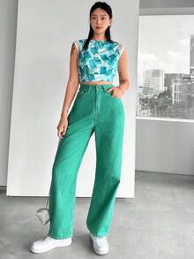 SHEINNeu In Toàn bộ Crop Tank Top - Nhiều màu - Xem 5