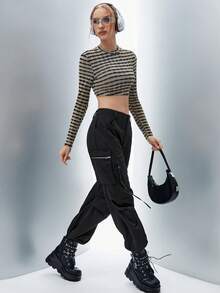 SHEIN Unity 破洞短款上衣 - 彩色 - 查看 3