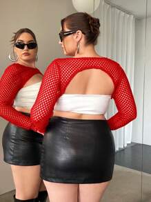 SHEIN ICON Plus Top Très Court En Résille (Sans Top Bandeau)