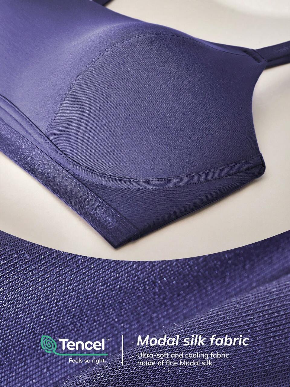 Full Coverage Wireless Modal Silk Lingerie As Outerwear Bra