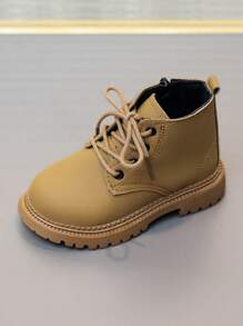Botas Para Niños Pequeños, Simples Y Cómodas Para Usar Al Aire Libre - Marrón - Ver 3