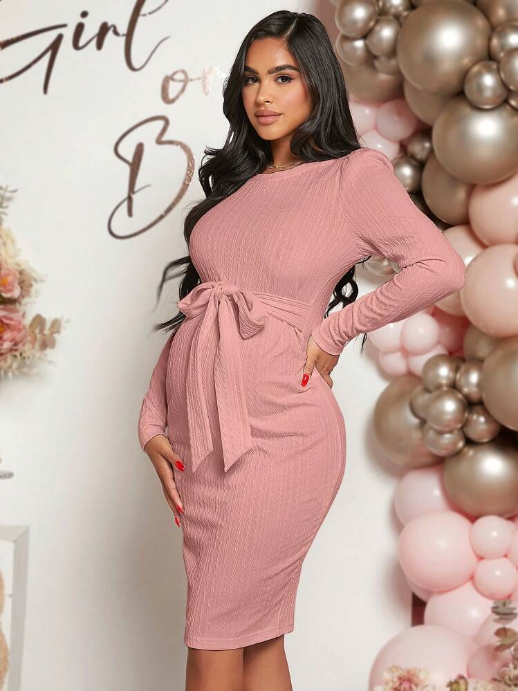 pink maternity bodycon dress Momyknows Pink Cami Backless Bodycon Basic Maternity Maxi Dress, Pink / M