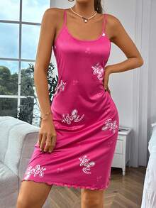 Váy ngủ & áo ngủ Nữ - Màu Hồng Tươi - Xem 5