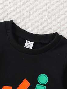 Baby Boy Letter Graphic Tee - Black - View 6