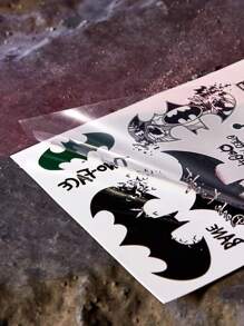 BATMAN X SHEIN 蝙蝠圖案臨時紋身貼合適的適用於日常使用