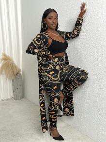 Slaydiva In Dây chuyền Mở Mặt trước áo & Quần - Nhiều màu - Xem 6