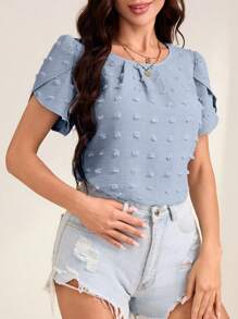 SHEIN LUNE Blusa de lunares manga tulipán