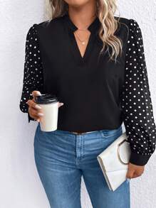 SHEIN Clasi 加大襯衫 - 黑色 - 查看 1