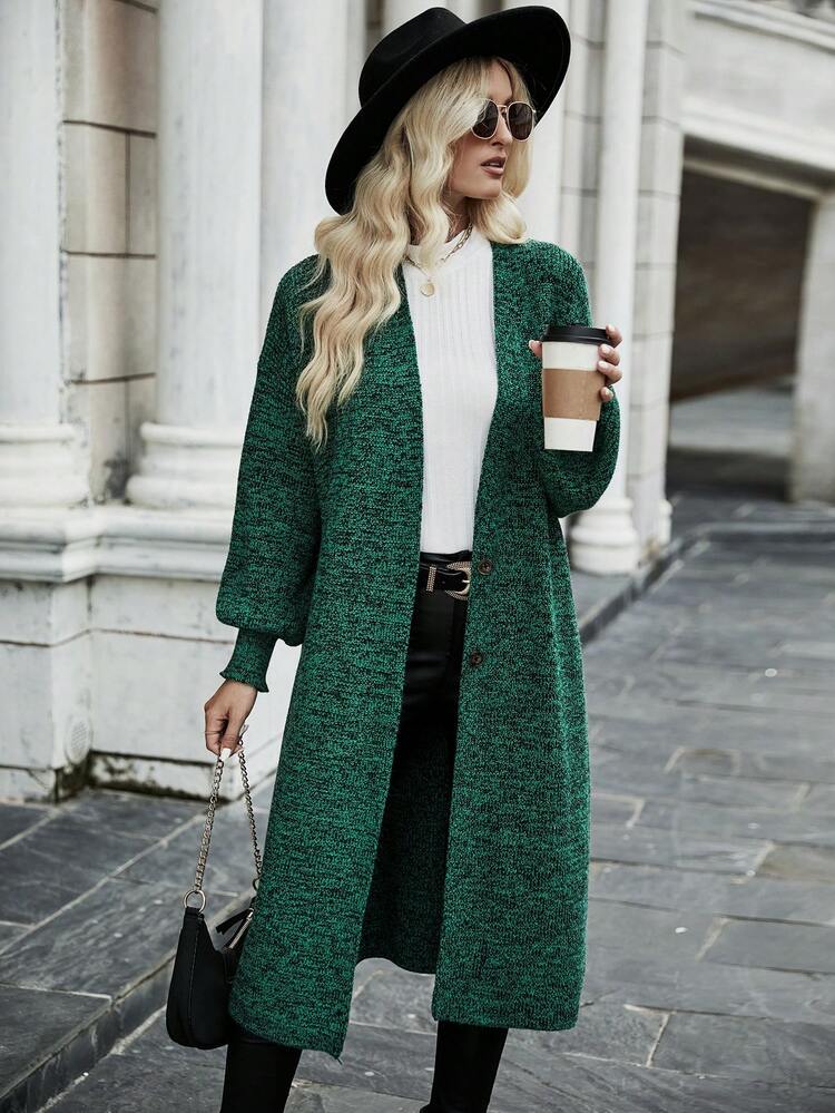 Drop Shoulder Casual Design Cardigan
