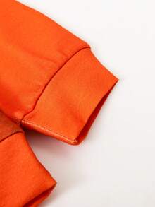 Young Boy Spider Print Drop Shoulder Tee - Orange - View 6