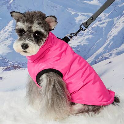 PETSIN Pet Waterproof Padded Vest, Rose Red - Waterproof And Insulated For Autumn, Winter, And Early Spring; Ideal For Daily Wear, Outdoor Walks, Park Adventures, Rainy Days, Travel, Family Outings, Holiday Festivities, And Energetic Photo Shoots; Features Vibrant Rose Red Color And Padded Design, Providing Extra Warmth, Protection, And Style To Your Pet's Wardrobe.