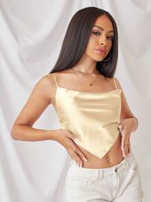 SHEIN Privé 後綁帶手帕下擺吊帶上衣