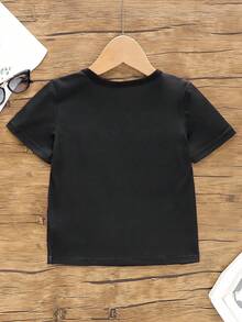 Chàng trai trẻ Ông già Noel Giáng sinh & Đồ họa Khẩu hiệu Áo thun - màu đen - Xem 2