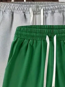 Manfinity Homme Men Plus 4pcs Drawstring Waist Shorts - Multicolor - View 4