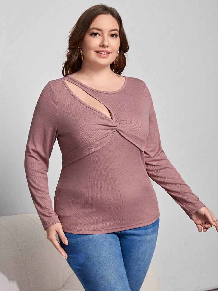 Plus Twist Front Cut Out Tee