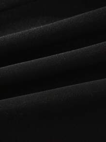 Manfinity Dauomo Men Plus Drawstring Waist Slant Pocket Shorts - Black - View 6
