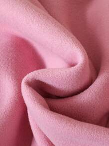 SHEIN Baby Girl Leisure Cute Rabbit Ear Design Hooded Fleece Jacket - Dusty Pink - View 7