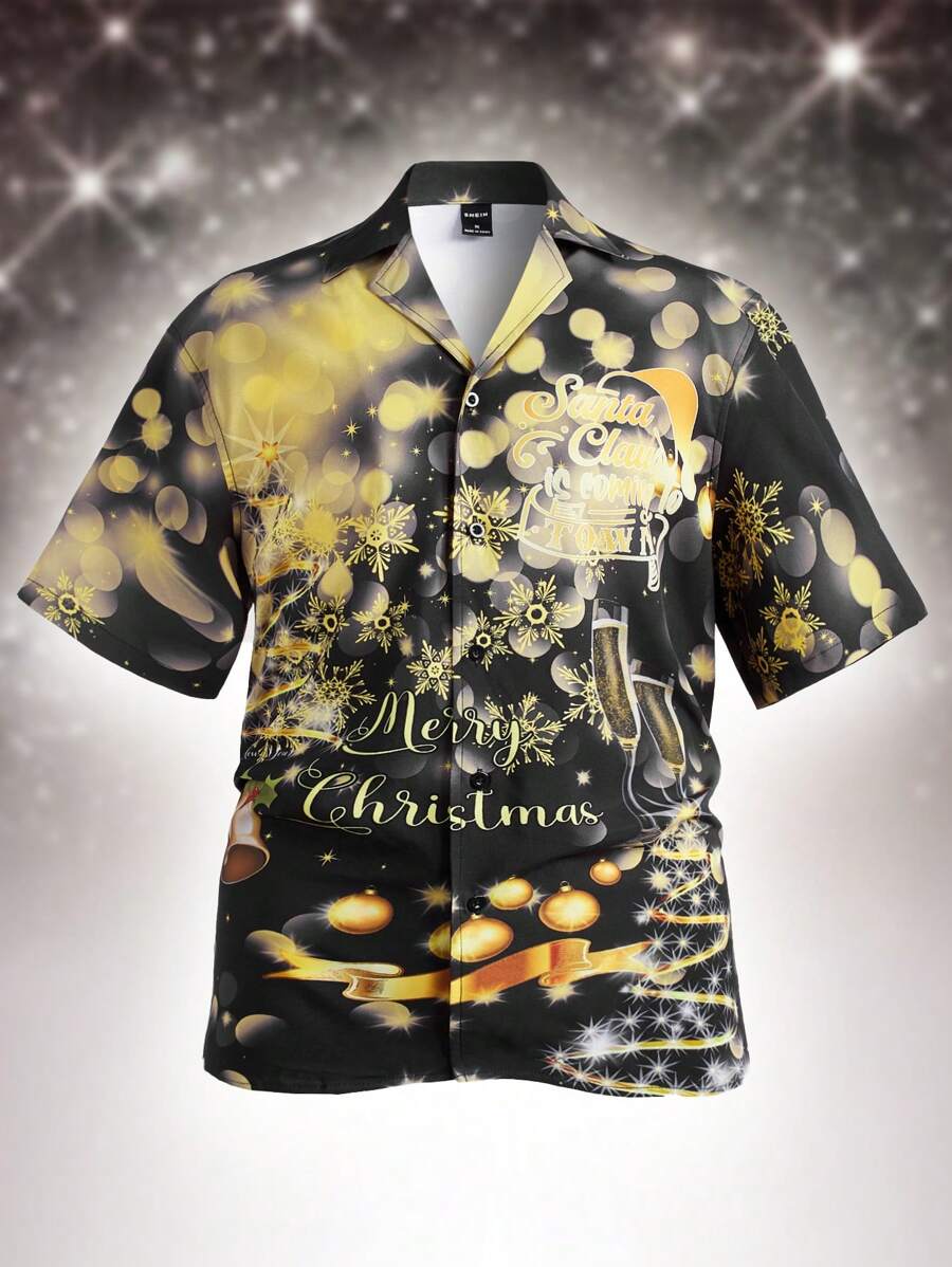 Manfinity VCAY Men Letter Graphic Shirt - Multicolor - View 1