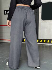 Flirla Taglie Forti Pantaloni dettaglio plissettato