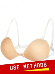 3 Pcs Clear Strap Transparent Invisible Bra Strap Shoulder Straps Anti-Slip Sexy Strapless Bra Accessory With Metal Hook,Bra,Lingerie, Boob Tape, Push Up Bra, Lingerie For Women, Suitable For Formal Dresses, Dates, Wedding, Travel, Vacation, Holiday, Festival, Bride, Spring - Clear - View 3