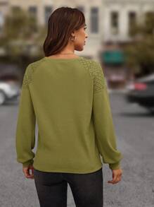 SHEIN LUNE Áo thun nữ - màu xanh lá - Xem 2