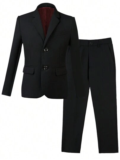 Tween Boy Single Breasted Blazer & Suit Pants