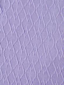 SHEIN Baby Girl Solid Belted Tee Dress - Purple - View 4