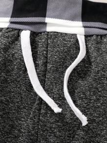 Baby Boys Plaid Print Hoodie & Sweatpants