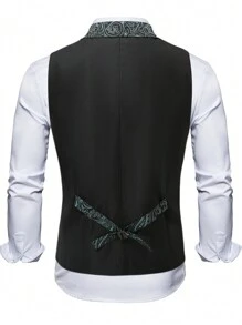 Manfinity AFTRDRK Men Plus 1pc Paisley Print Waistcoat