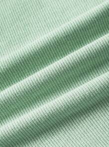 SHEIN ICON 側抽繩木耳邊洋裝 - 橄欖綠 - 查看 4