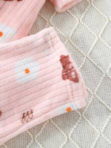 女大童熊&印花睡衣套裝 - 粉色 - 查看 3