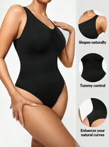 SHAPORA Body fajas unicolor - Negro - Ver 2