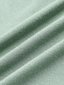 SHEIN EZwear 素色褶邊高衩抹胸洋裝 - 薄荷綠 - 查看 4