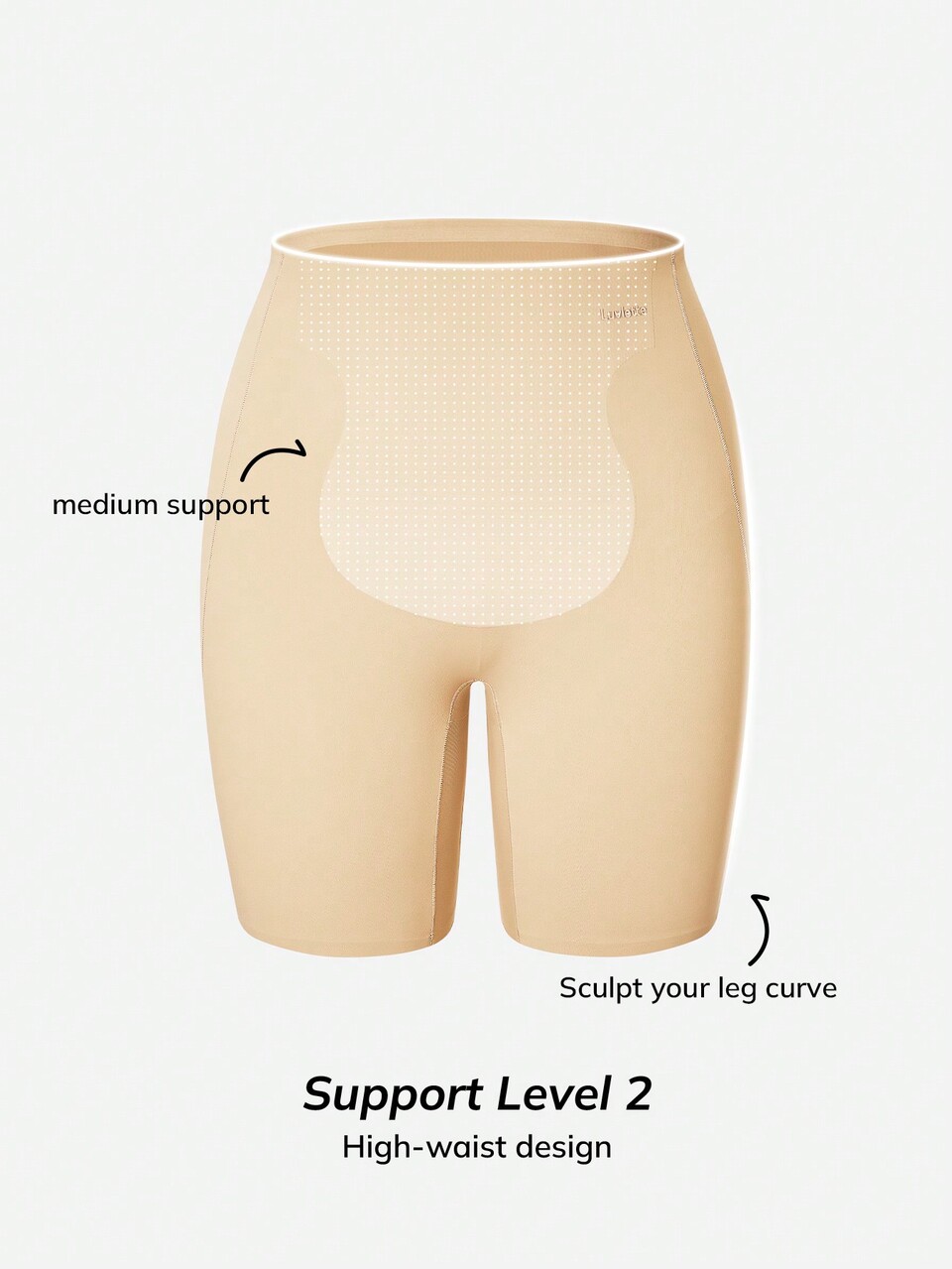 Plus Dream Curve 2ndSkin Shaping Plus High-Rise No-Show Shorts,Women Underwear